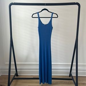 Mango blue midi dress